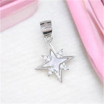 Load image into Gallery viewer, 925 Sterling Silver Star CZ and Mother - Of - Pearl Pendant For Womens - Taraash