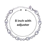 Load image into Gallery viewer, 925 Sterling Silver Teardrop - Shaped Rhodium Finish Bracelet for Women - Taraash
