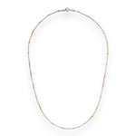 Load image into Gallery viewer, 925 Sterling Silver Tri-Color Beaded Box Chain for Women - Taraash