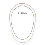 Load image into Gallery viewer, 925 Sterling Silver Tri-Color Beaded Box Chain for Women - Taraash