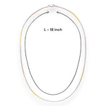 Load image into Gallery viewer, 925 Sterling Silver Tri-color Compact Snake Chain for Women - Taraash