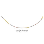 Load image into Gallery viewer, 925 Sterling Silver Tri Tone Ball Chain Anklet for Women - Taraash