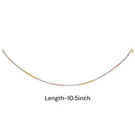 Load image into Gallery viewer, 925 Sterling Silver Tri Tone Box Chain Anklet for Women - Taraash