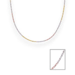 Load image into Gallery viewer, 925 Sterling Silver Tri-Tone Fancy Chain for Women - Taraash