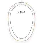 Load image into Gallery viewer, 925 Sterling Silver Tri-Tone Fancy Chain for Women - Taraash
