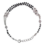 Load image into Gallery viewer, 925 Sterling Silver Two - layer Black Beads Mangalsutra Bracelet for Women - Taraash