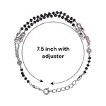 Load image into Gallery viewer, 925 Sterling Silver Two - layer Black Beads Mangalsutra Bracelet for Women - Taraash