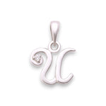 Load image into Gallery viewer, 925 Sterling Silver "U" Letter Cz Pendant For Men And Women - Taraash