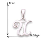 Load image into Gallery viewer, 925 Sterling Silver "U" Letter Cz Pendant For Men And Women - Taraash