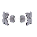Load image into Gallery viewer, 925 Sterling Silver White Floral Petal Earrings for Women with Enamel and CZ - Taraash