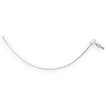 Load image into Gallery viewer, 925 Sterling Silver Line Plain Ending with Charm Single Anklet for Women