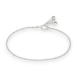 Load image into Gallery viewer, 925 Sterling Silver Plain Chain with Leaf Charm Single Anklet for Women