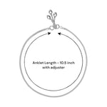 Load image into Gallery viewer, 925 Sterling Silver Line Plain Ending with Heart Charm Single Anklet for Women