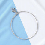 Load image into Gallery viewer, 925 Sterling Silver Line Plain Ending with Heart Charm Single Anklet for Women