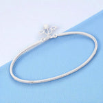 Load image into Gallery viewer, 925 Sterling Silver Line Plain Ending with Star Charm Single Anklet for Women