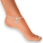 Load image into Gallery viewer, 925 Sterling Silver Plain Line with Heart Charm Single Anklet for Women/Girls