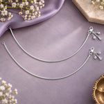 Load image into Gallery viewer, Taraash Single Line Plain Ending with Charm 925 Silver Anklet For Women AN0551S