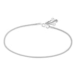 Load image into Gallery viewer, 925 Sterling Silver Plain Chain with Floral Charm Single Anklet for Women