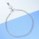 Load image into Gallery viewer, 925 Sterling Silver Twisted Line Chain Single Anklet for Women