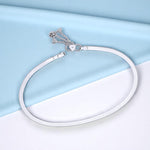 Load image into Gallery viewer, 925 Sterling Silver Plain Chain with Charm Single Anklet for Women