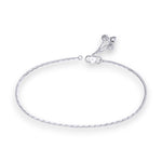 Load image into Gallery viewer, 925 Sterling Silver Cutwork Line Chain with Charm Single Anklet for Women