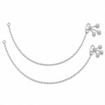 Load image into Gallery viewer, Taraash Single Line Cutwork Ending with Charm 925 Silver Anklet For Women AN0564S