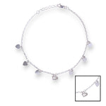 Load image into Gallery viewer, 925 Sterling Silver Heart Charms Single Anklet For Women