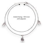 Load image into Gallery viewer, 925 Sterling Silver Sea Shell Pearl Charm Antique Finish Single Anklet for Women