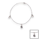 Load image into Gallery viewer, 925 Sterling Silver Sea Shell Pearl Charm Antique Finish Anklet for Women