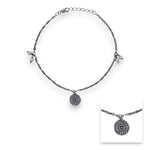 Load image into Gallery viewer, 925 Sterling Silver Pair Silver Round Pearl Charm Chain Anklets for Women -