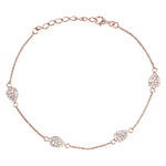 Load image into Gallery viewer, 925 Sterling Silver Teardrop-Shaped Rose-Gold Plated Single Anklet For Women