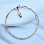 Load image into Gallery viewer, 925 Sterling Silver Box Design with Star & Beads Anklet For women