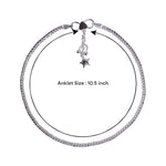 Load image into Gallery viewer, 925 Sterling Silver Box Design with Star & Beads Anklet For women