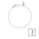 Load image into Gallery viewer, 925 Sterling Silver Beaded Heron Bird Charm Single Chain Anklets for Women