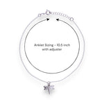 Load image into Gallery viewer, 925 Sterling Silver Dragonfly Charm CZ Chain Anklets for Women