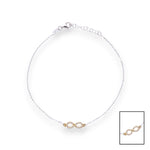 Load image into Gallery viewer, 925 Sterling Silver Infinity with CZ Single Anklet for Women