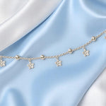 Load image into Gallery viewer, 925 Sterling Silver Beaded Flower Charm Single Anklet Gift for Women