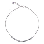 Load image into Gallery viewer, 925 Sterling Silver Multi Beaded Chain Single Anklet for Women