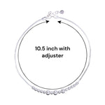 Load image into Gallery viewer, 925 Sterling Silver Beaded Charm Chain Single Anklet for Women
