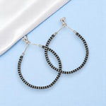 Load image into Gallery viewer, 925 Sterling Silver Black Beaded Adjustable Anklet for Girls