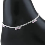 Load image into Gallery viewer, Taraash anklets for women in silver