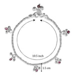 Load image into Gallery viewer, Taraash 925 Sterling Silver CZ Chain Anklet For Women
