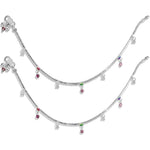 Load image into Gallery viewer, Taraash silver anklets