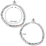 Load image into Gallery viewer, Taraash silver chain anklets women