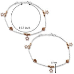 Load image into Gallery viewer, Taraash 925 Sterling Silver Rose Gold Star Anklet For Women