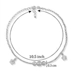 Load image into Gallery viewer, 925 Sterling Silver Dangling Floral Charm Chain Single Anklet for Women