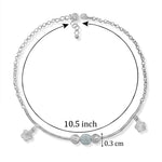 Load image into Gallery viewer, 925 Sterling Silver Dangling Floral Charm Chain Single Anklet for Women
