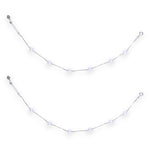 Load image into Gallery viewer, 925 Sterling Silver Pearls Link Chain Anklet For Women