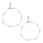 Load image into Gallery viewer, 925 Sterling Silver Pearls Link Chain Anklet For Women