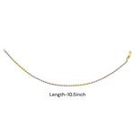 Load image into Gallery viewer, 925 Sterling Silver Single Tri-Tone Ball Chain Anklet for Women